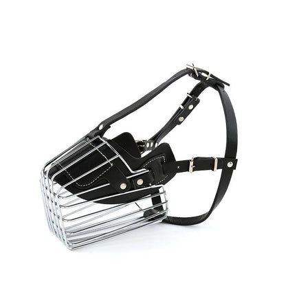 Adjustable rubber basket dog muzzle with soft straps for anti-bite protection