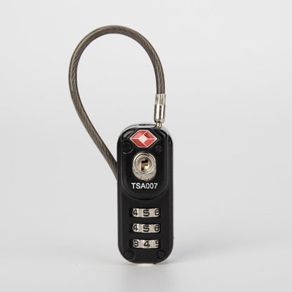 Trolley case padlock with compact metal body for securing luggage zippers