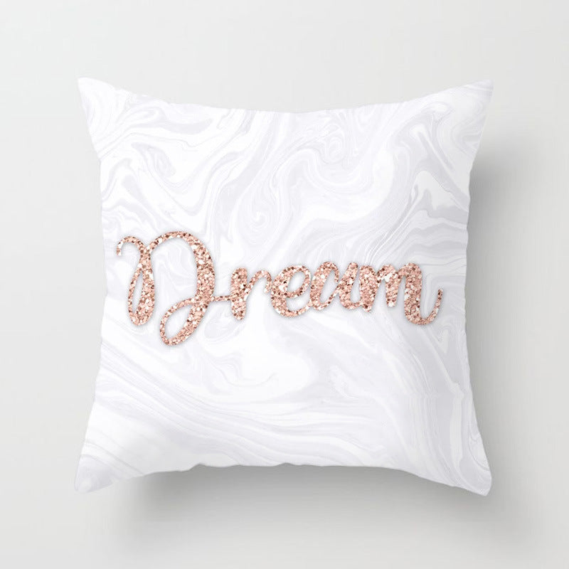Pink sofa cushion pillowcase by My Store, soft fabric cover for decorative couch cushions
