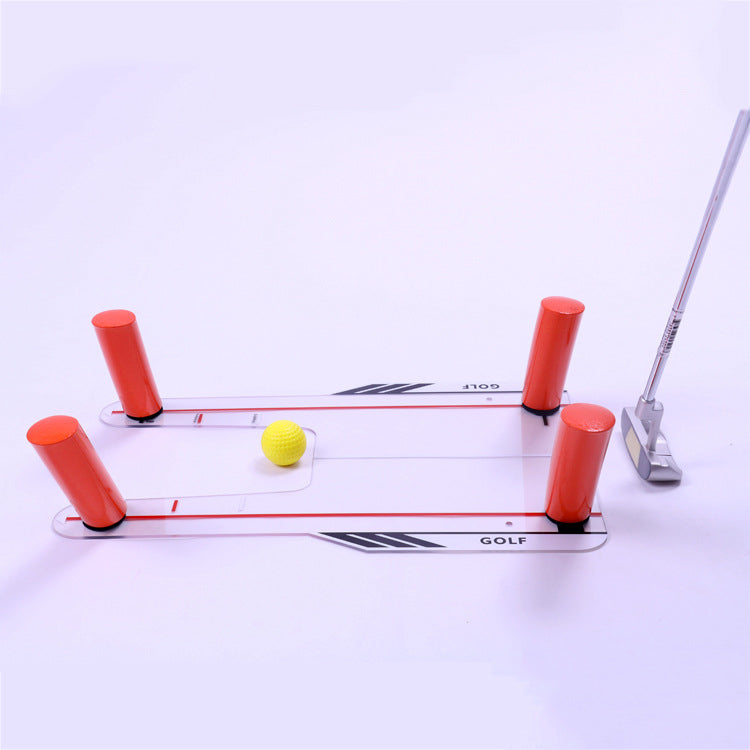 Putting practice mirror and putting practice device with accessories and supplies for golf training