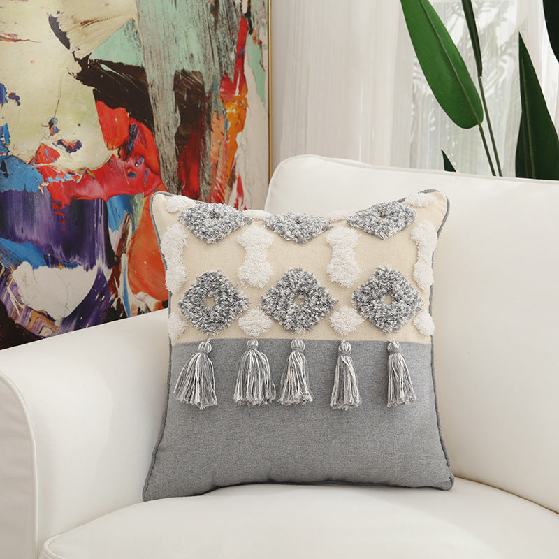 Embroidered cotton home pillow from My Store in a soft, decorative design