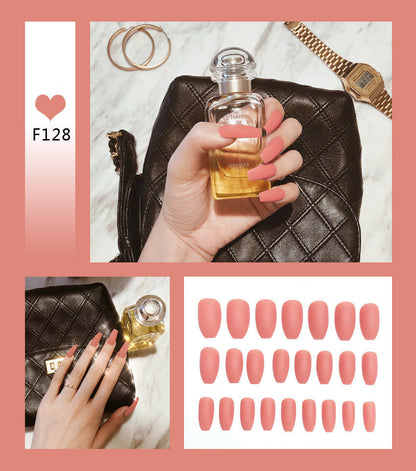 Nail Art Scrub Ballet fake nails by My Store, featuring ballet-inspired nail art design