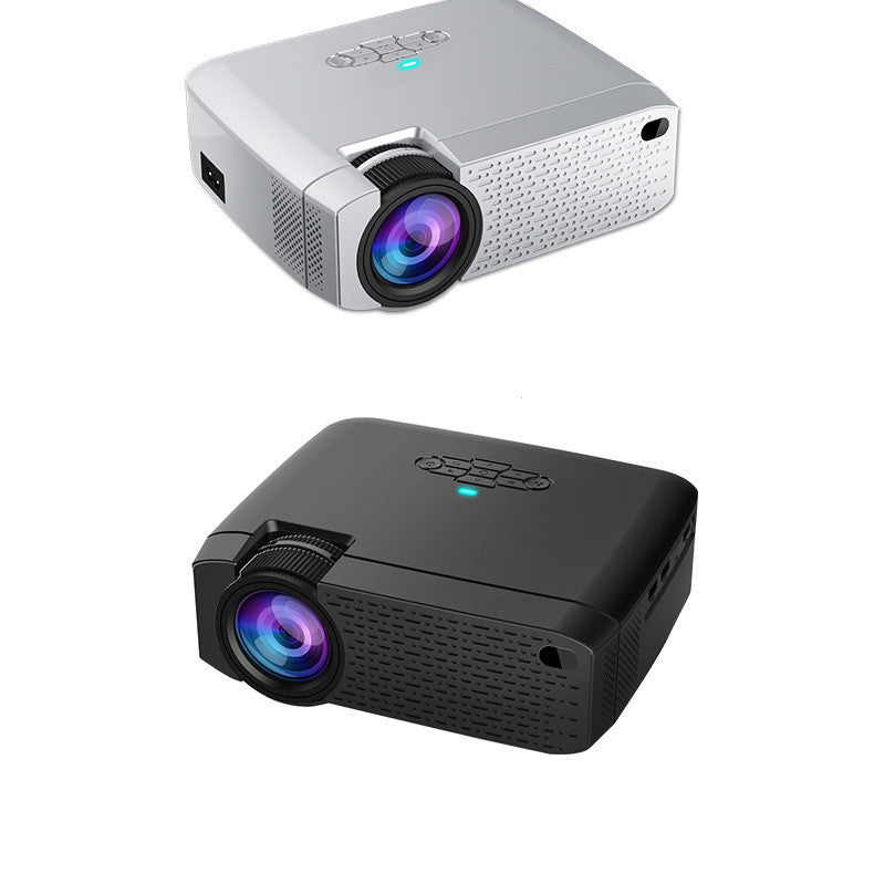 High definition projector by My Store shown in a compact design with lens and ventilation details