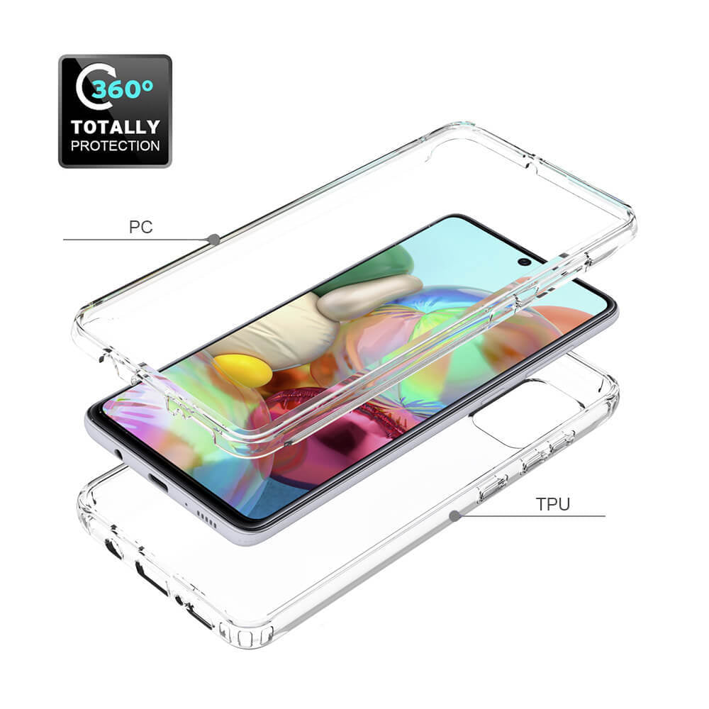 Transparent anti-drop phone case by My Store with clear protective design and raised edges