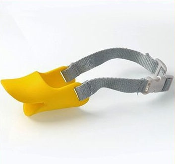Silicone dog duckbill cover by My Store, durable mouth cover shown from the front