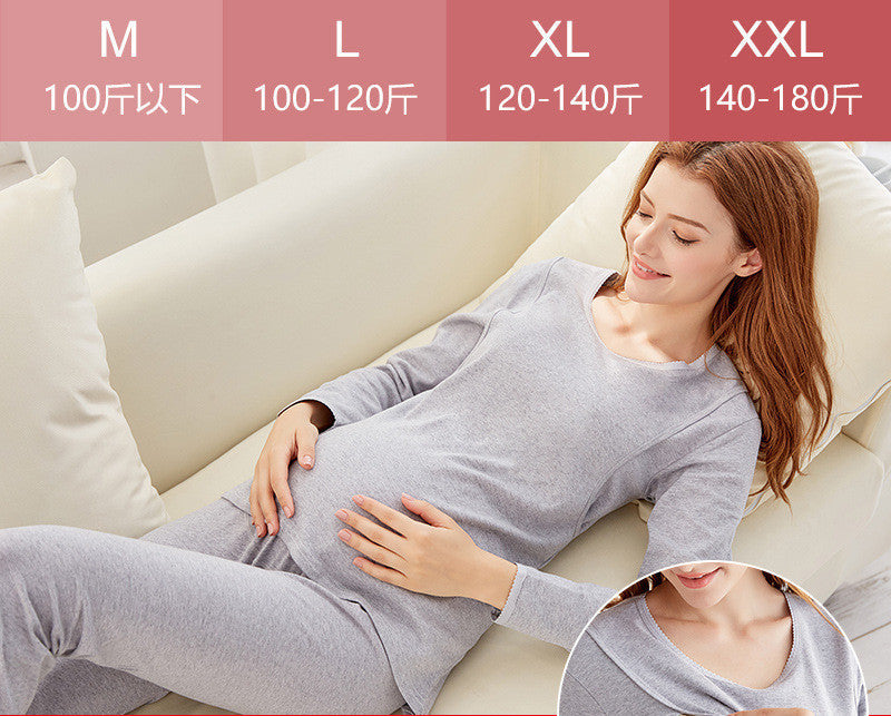 Thermal underwear set displayed, showing long-sleeve top and matching bottoms in soft fabric
