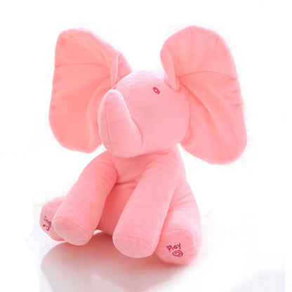 Colorful singing elephant plush toy for kids from BACKUPMYFILESNOW®, featuring a cheerful elephant figure with musical features.