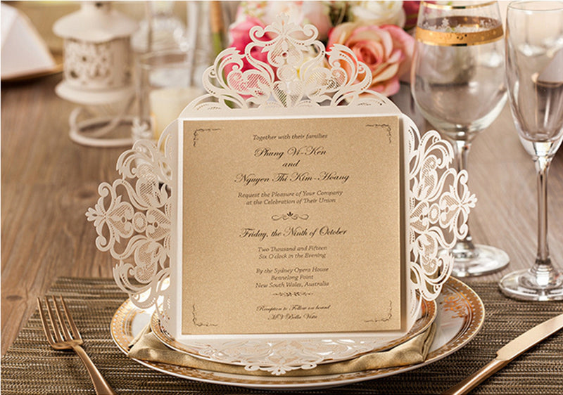 Personalized custom invitation card with elegant design and customizable text