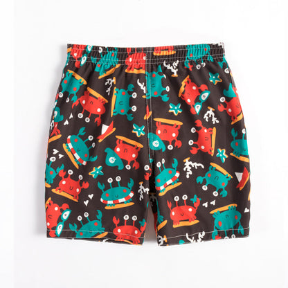 Children's beach shorts boxer swimming trunks, colorful quick-dry swimwear for kids