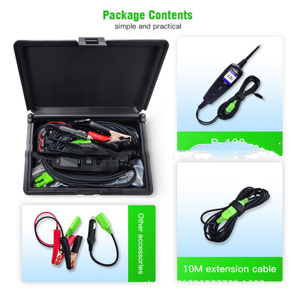 Automotive circuit battery tester with digital display and testing leads
