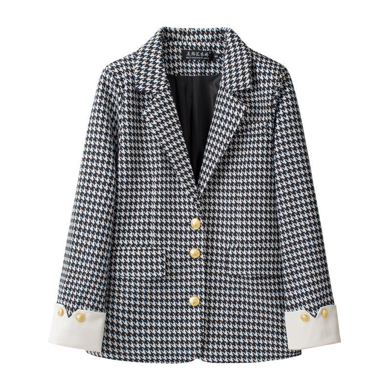 Women's blue designer-style blazer for casual wear, tailored fit and sophisticated look