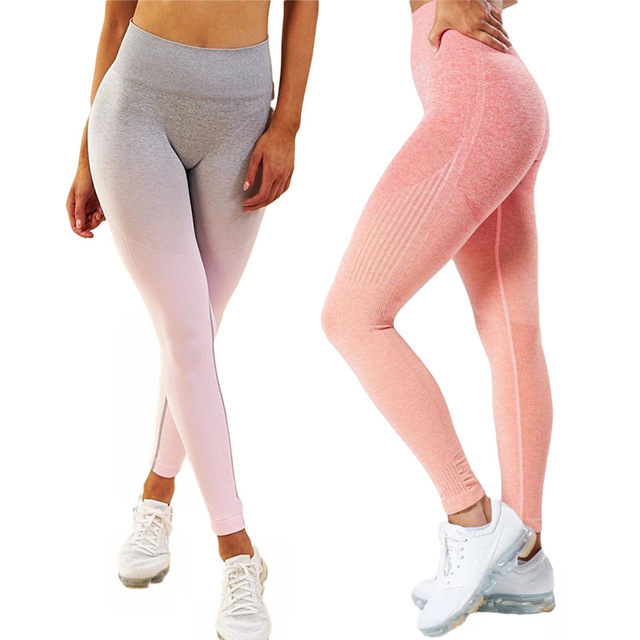 Kaya seamless ombre legging in orange red with a smooth, fitted design, by My Store