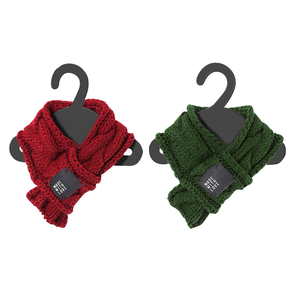 Pet scarf displayed flat, showing its soft fabric and simple design