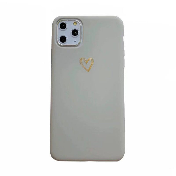 Simple small love iPhone case compatible with Apple, featuring a compact heart design