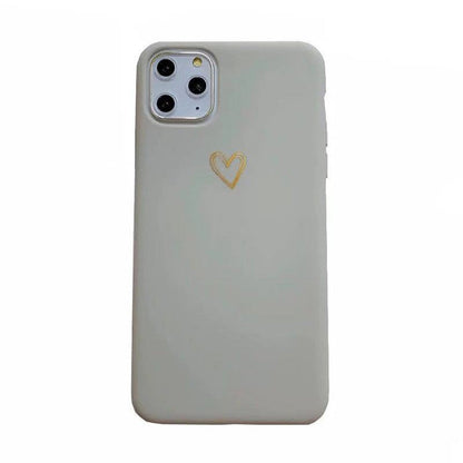 Simple small love iPhone case compatible with Apple, featuring a compact heart design