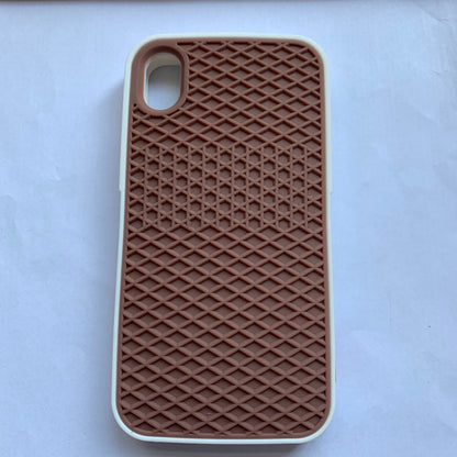 Waffle sole silicone phone case with textured grip design
