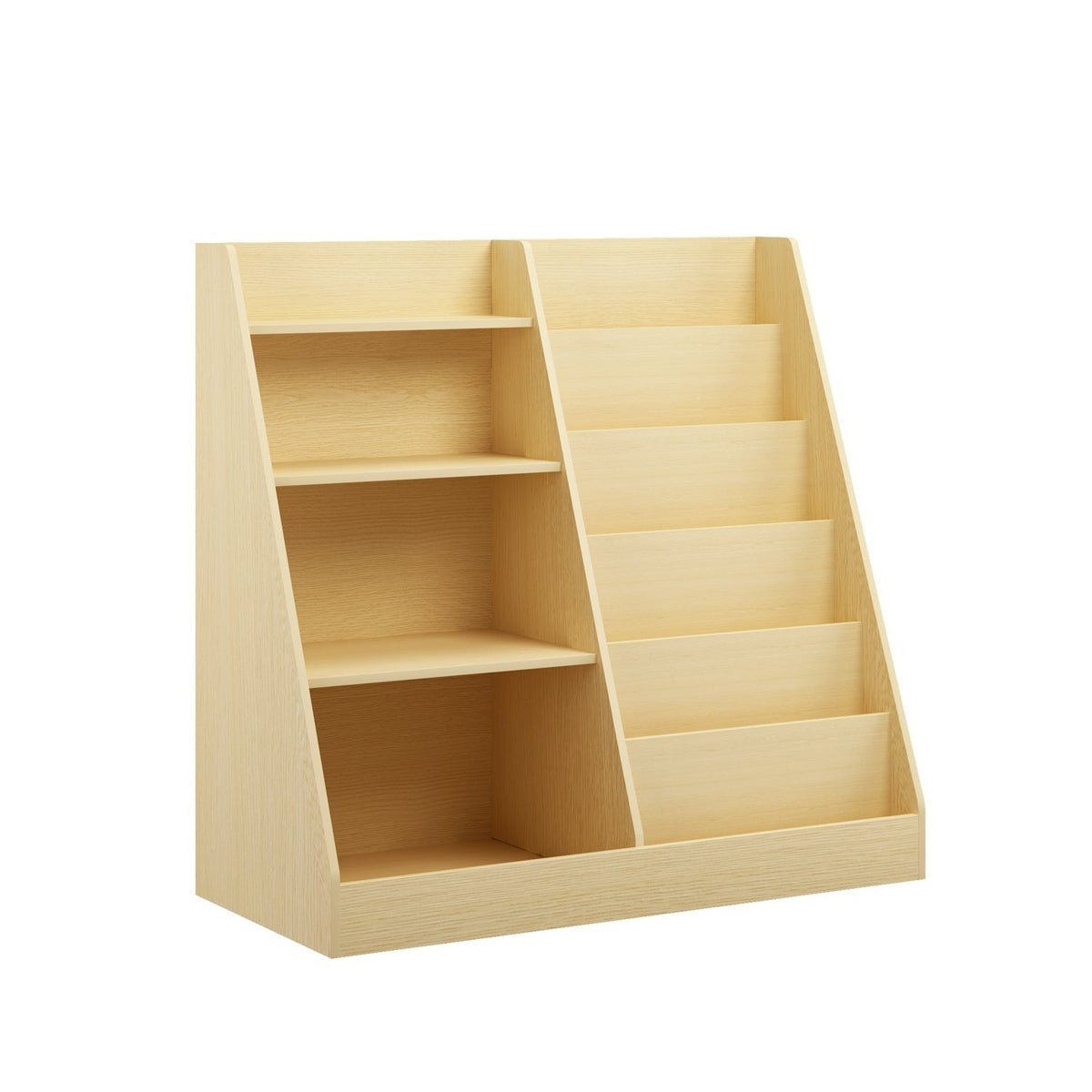 Kids bookshelf with toy storage organizer by GBruno Store, 34.65-inch multi-tier wooden shelving unit for children's room.