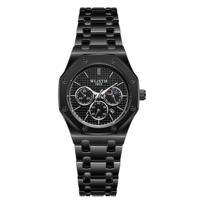 Women's luminous calendar watch with stainless steel strap by My Store
