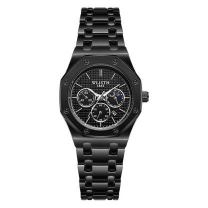 Women's luminous calendar watch with stainless steel strap by My Store