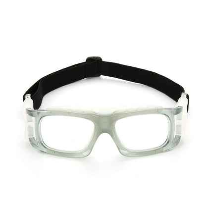 Anti-bow outdoor sports goggles in a durable wraparound design, shown from the front