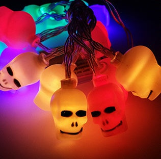 Halloween pumpkin LED string lights lantern decoration glowing orange pumpkins