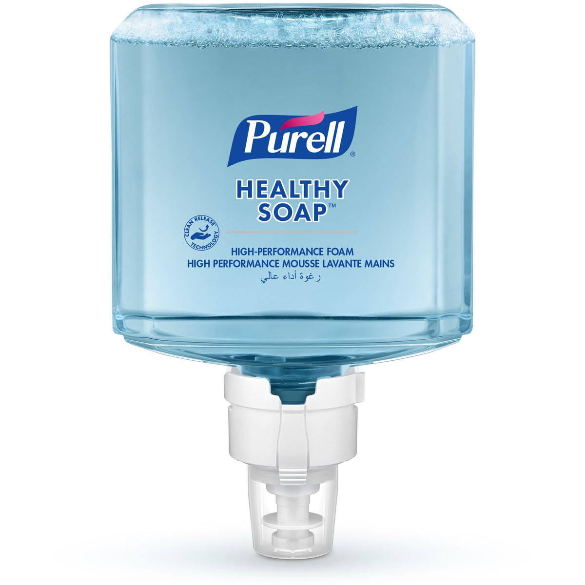 PURELL Healthy Soap refill with CLEAN RELEASE Technology in a 1200 mL foam dispenser, shown in a pack of two.