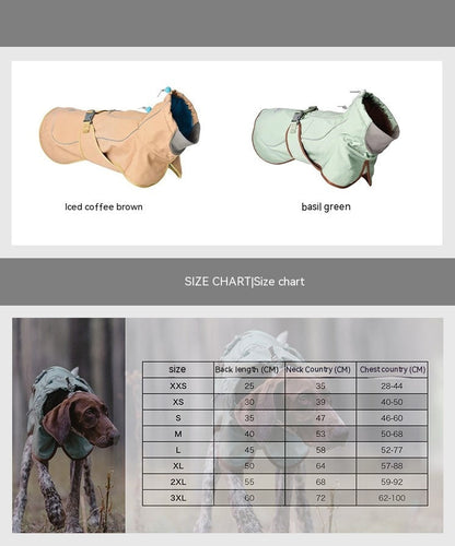Outdoor soft shell waterproof windproof warm dog jacket in a durable, comfortable design