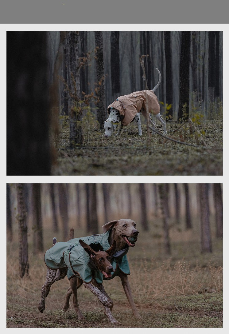 Outdoor dog soft shell jacket, waterproof windproof warm design in a durable fabric