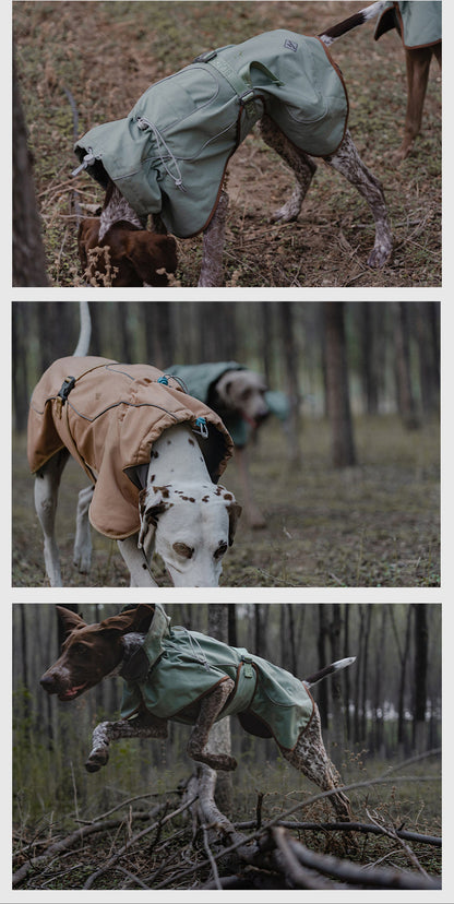 Outdoor dog soft shell jacket, waterproof windproof warm design in a close-up product view