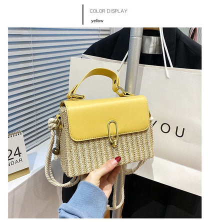Western-style one-shoulder woven handbag in a versatile design