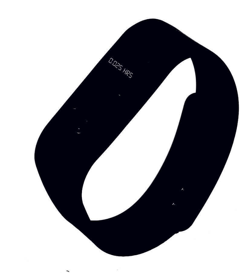 Naxa LifeForce+ fitness smartwatch for iPhone and Android with digital display, fitness tracking, and health monitoring features.