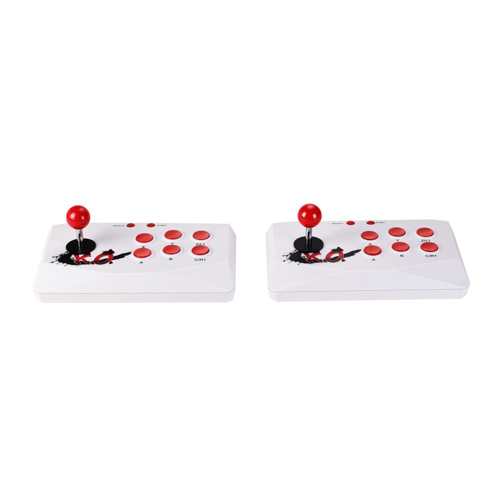 HD wireless double joystick game console fighting arcade with dual controls and retro arcade design