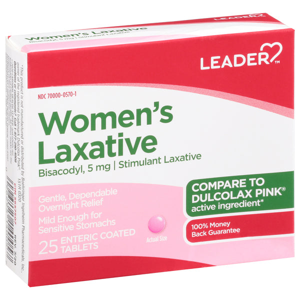 Leader(Tm)  Women's Laxative Bisacodyl  5 Mg Enteric Coated Tablets 25Ct