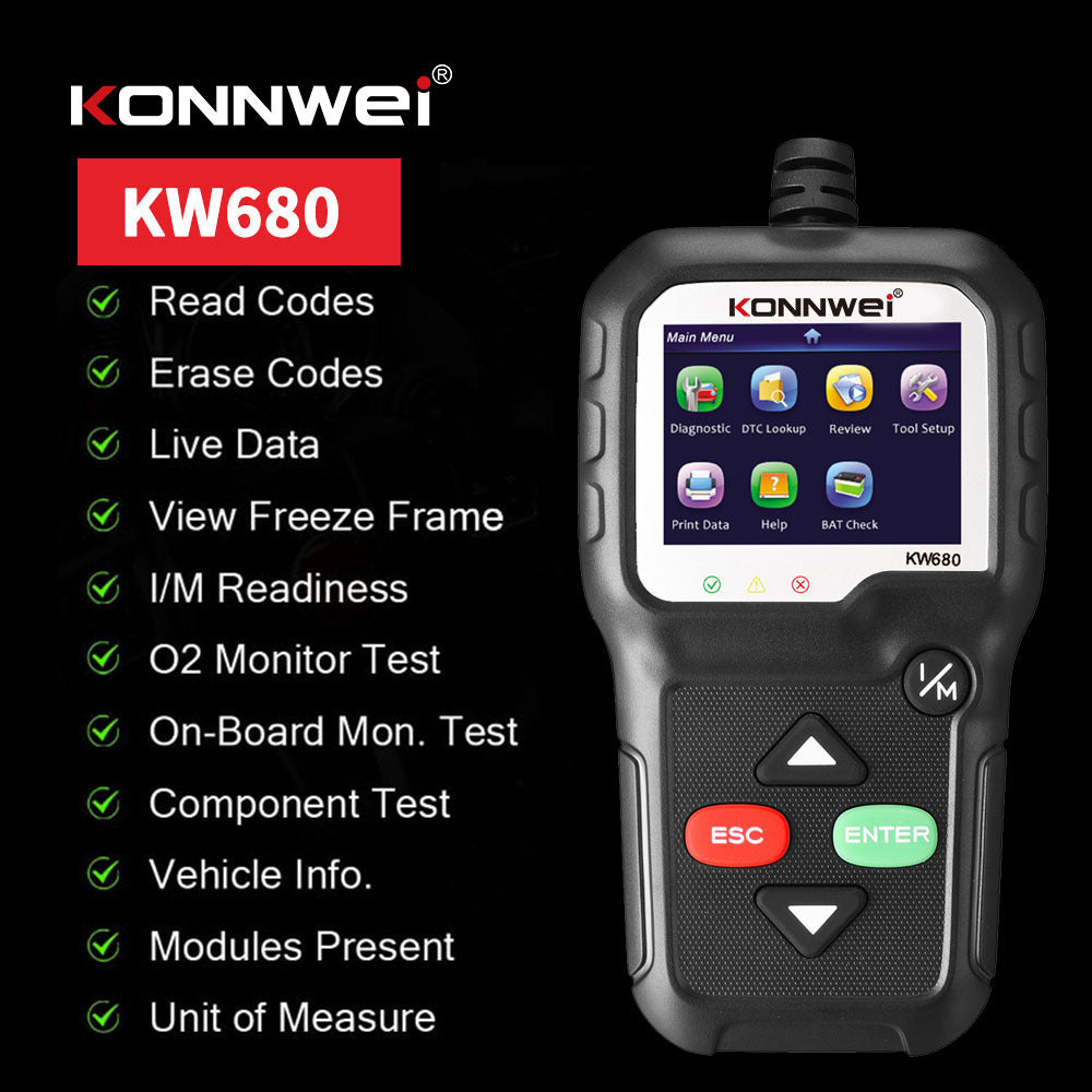 Automotive fault diagnosis scanner by My Store, handheld vehicle diagnostic tool with display and control buttons