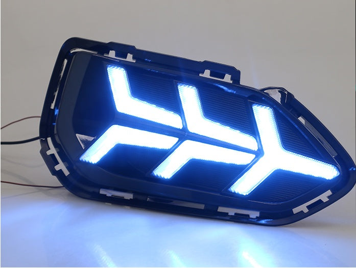 Two-color modified car daytime running lights, automotive exterior lighting