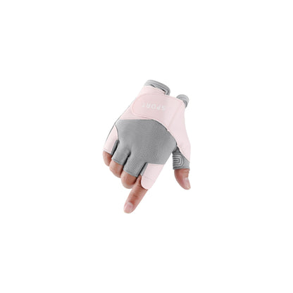 Lightweight breathable half-finger cycling gloves for men and women, ideal for hiking and fitness workouts