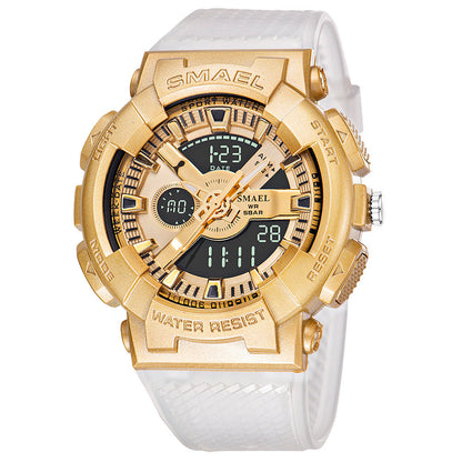 Outdoor sports waterproof multifunctional electronic watch with digital display and durable design