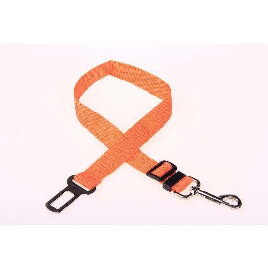 Pet car seat belt leash for dogs, adjustable restraint strap with metal clip for vehicle travel