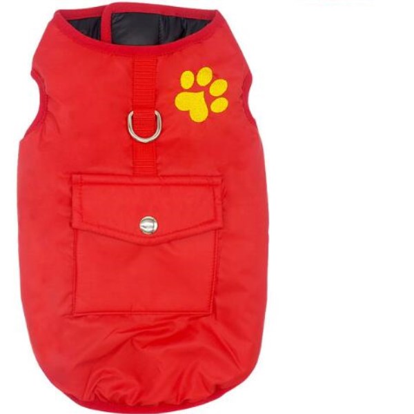Winter cotton coat for dogs, warm padded pet clothes in a cozy design