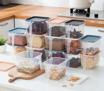 Household refrigerator crisper drawer, replacement food storage bin with clear plastic design