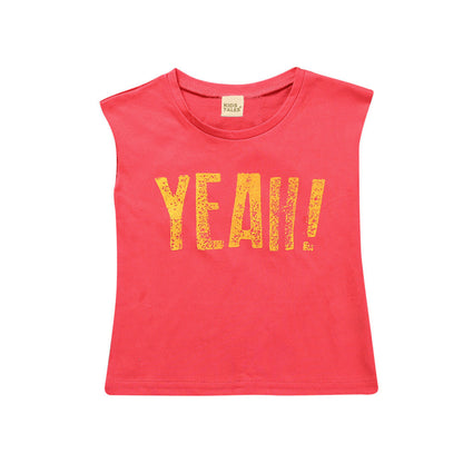 Children's sleeveless t-shirt by My Store, front view