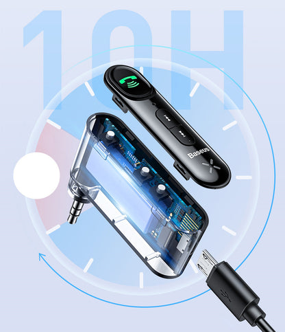 Car Bluetooth receiver by My Store, compact wireless audio adapter for vehicle use