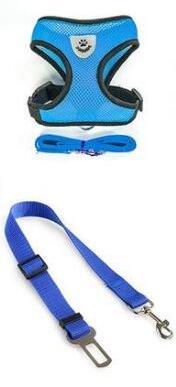 Pet car seat belt and leash for dogs, adjustable safety restraint with durable clip