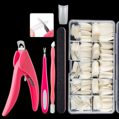 500 French nails set displayed neatly for easy application