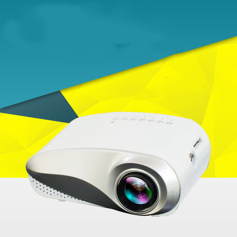 RD802 mini home projector by My Store, compact white projector with lens and control panel