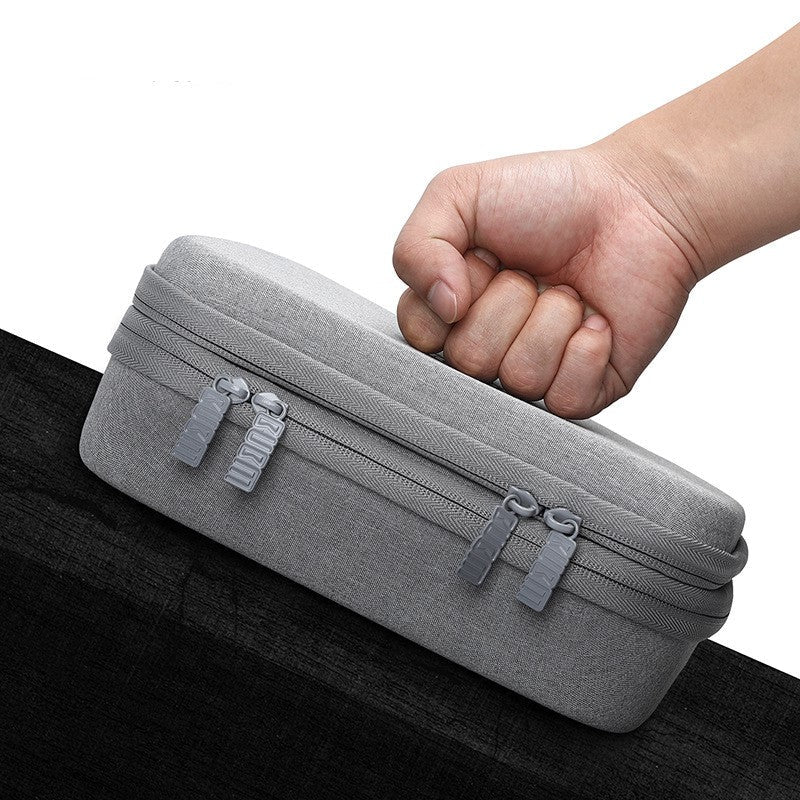 Black multifunctional digital storage bag for headset and electronic accessories