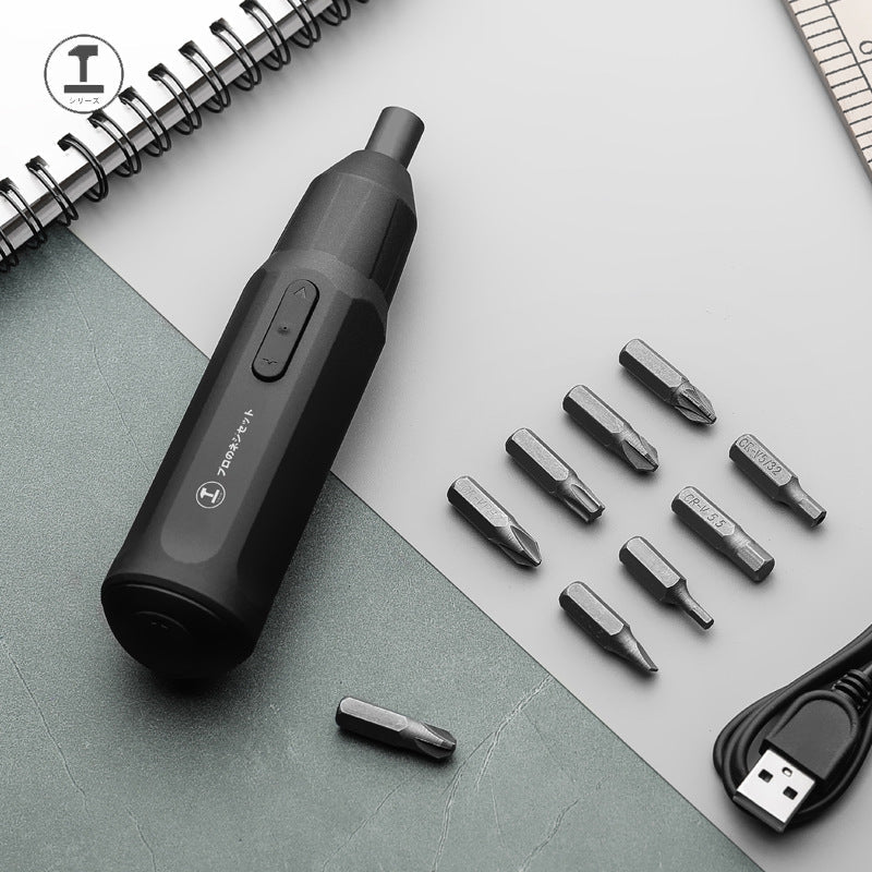 Mini portable screwdriver power tool with compact design and ergonomic handle