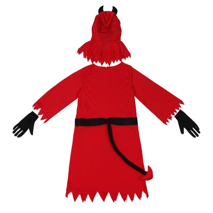 Halloween demon cosplay costume with dark spooky design for themed events