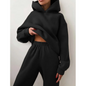 Women's hooded tracksuit by BACKUPMYFILESNOW®, featuring a zip-up hoodie and matching pants in a casual athletic style.