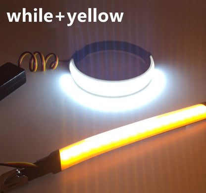 Two-color motorcycle modified turn signal front shock absorber LED ring turn light